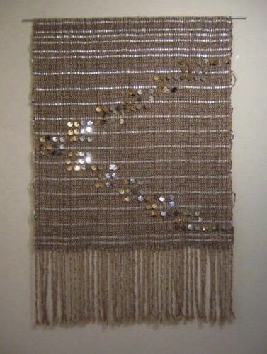 Spangles in Silver & Gold 31 x 50 inches